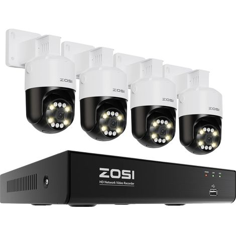 Sistema de cámaras de seguridad, 8 canales, resolución HD, 4 cámaras de 5 MP, no (1/2)