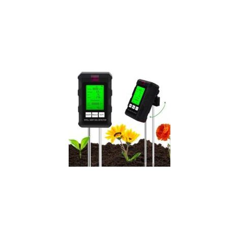6-in-1 Bodentester, Bodenmessgerät, Bodenfeuchtigkeitsmesser – geeignet für Gartenbau, Rasenflächen und Landwirtschaft – Crezuo (1/4)