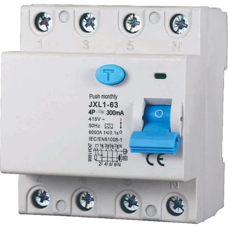 gloca Interruttore Differenziale Puro 4P 300mA 380V-6KA CLASSE A (40 Ampere) (1/4)