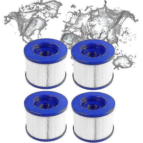 Lot de 4 cartouches filtrantes compatibles pour spa/jacuzzi avec filetage pour Span1407535/filtre pour Mspa, kit d'entretien pour filtre de spa/piscine( (1/4)