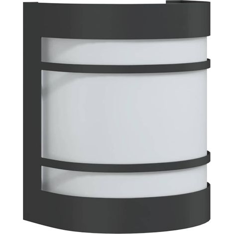Applique murale d'extérieur noir acier inoxydable