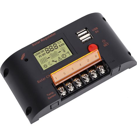 Solarmodul-Controller, 10A Photovoltaik-Stromerzeugungsregler für Blei-Säure-Batterien (1/5)