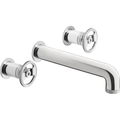 PRESTO 7965600 STREM Grifo De Lavabo Mural Bimando Pulsador Round - ref: 7965600 (1/2)