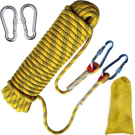 Corde d'escalad , corde d'escalade , corde d'évacuation , matériel d'escalade , corde de parachute de secours incendie 10mm 20 mètres de long (1/5)