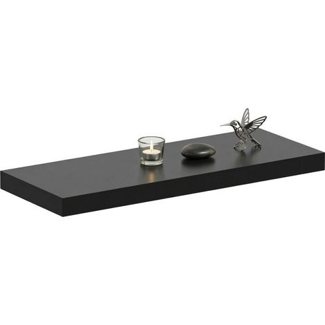 Repisa Varena, una Balda, 60x23x4h cm Negro