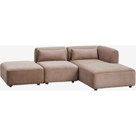 Sofá modular chaise longue derecho de 2 piezas con puff Fogler SKLUM (1/5)
