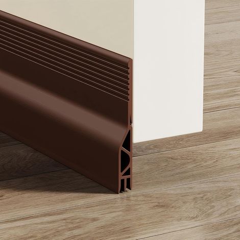 Brown 100 cm Door Seal, Bottom of the Door Insulation, Draught Excluder, Self-Adhesive and Can Be Cut to Size, Silicone Sealing Strip No Need to Stick (1/5)
