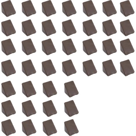 40 Equerres Plastique Marron 2 Trous Fixation Meubles Economiques (1/5)