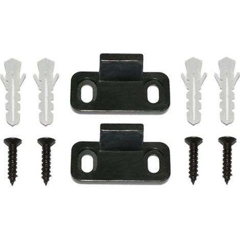 Garniture de porte coulissante, rails de plancher de porte de grange, pièces de quincaillerie de rail inférieur réglables sans fentes(452024mm) (1/5)