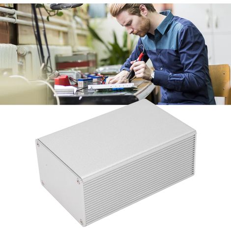 Boîtier en alliage d'aluminium argent sable 4366100 mm, boîtier profilé en aluminium, boîtier en aluminium GPRS, boîtier en aluminium pour circuit imprimé (1/5)
