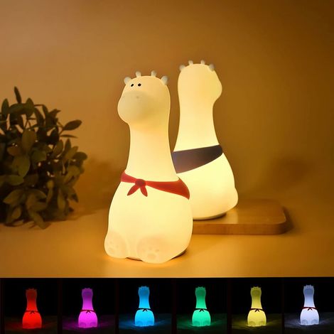 Green Mobility-Veilleuse Enfant Bébé, Veilleuse Enfant Girafe Bébé Rechargeable, Veilleuse LED Silicone Portable,Lampe Veilleuse Enfant Tactile, Kawaii Decoration Chambre Bebe,Cadeau Bebe Garcon Fill (1/5)