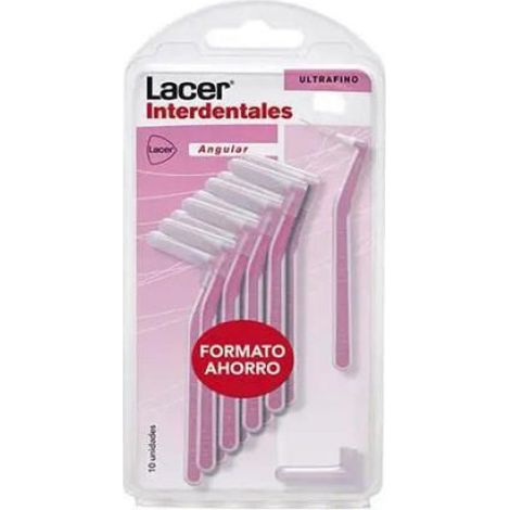 Brosse Interdentaire - Angle 10° - Pour Adultes - Rose - Lot De 10 (1/4)