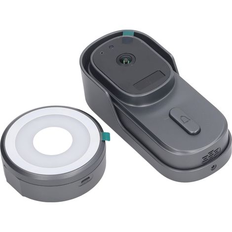 Sonnette vidéo WiFi 1080P Caméra de porte sans fil Vision nocturne IR Détection de mouvement PIR Interphone bidirectionnel (1/5)