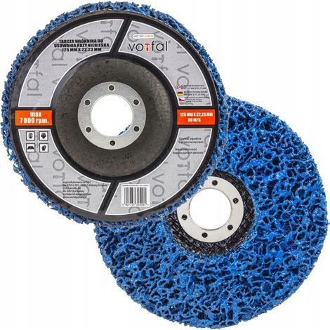 Disque en fibre d'émeri noir pour enlever la rouille de l'acier 125 mm inox (1/5)