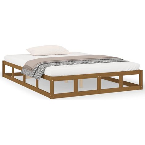 Maison Exclusive - Massivholzbett Honigbraun 200x200 cm