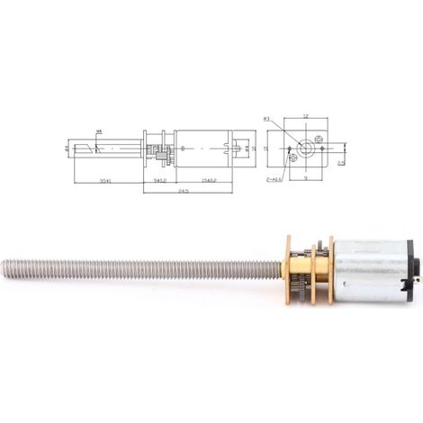 M4x55mm 12V Kugelgewindetrieb, 200 U/min Drehzahlminderer für Präzisionszubehör (1/5)