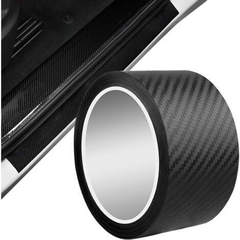 Carbone Adhésif pour Voiture, 5cm3m Covering Carbone Film Carbone Voiture Autocollant Carbone Protecteur de Bord de Porte de Voiture Autocollant Anti-Rayures Autocollant Voiture Stickers