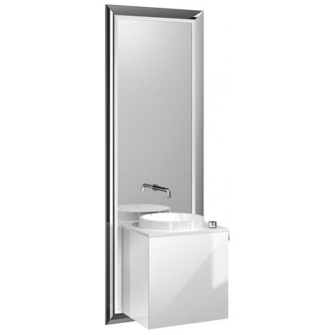 Set de lavabo TOUCH PURE 45cm Fr blanc optique poignée droite cadre noir