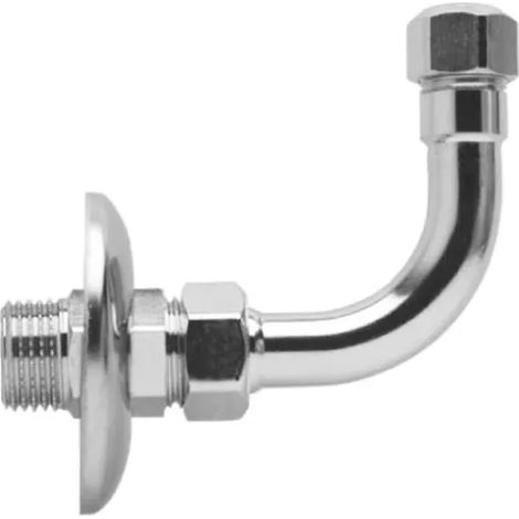 Curvetta Sottolavabo Ottone Cromato con Rosetta 1/2 x 3/8 Ø 10 Pettinaroli