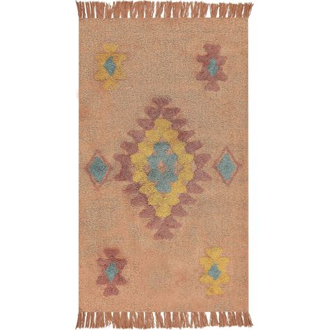 Teppich IGDIR Orange 80 x 150 cm Baumwolle
