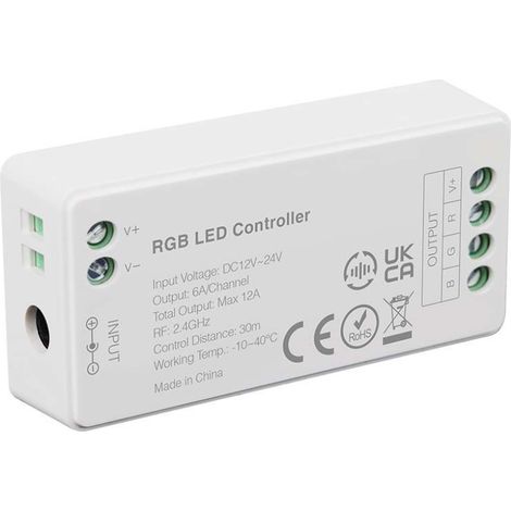 Controlador Wifi V-TAC para tira LED RGB de 12 V/24 V, color blanco