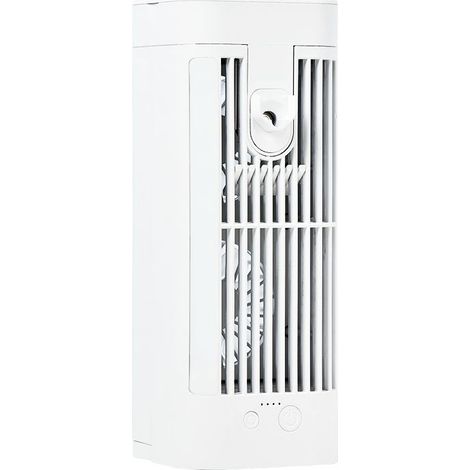 Ventilador de escritorio USB portátil KZQ con función de nebulización, batería de 1200 mAh, enfriador de aire blanco, aire acondicionado portátil silencioso. (1/5)