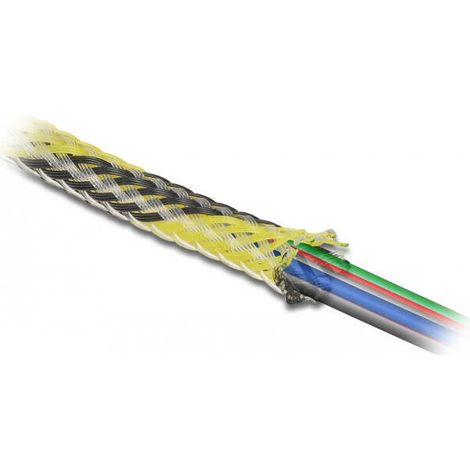 Delock funda trenzada expandible 2 mx 6 mm negro-amarillo (1/3)