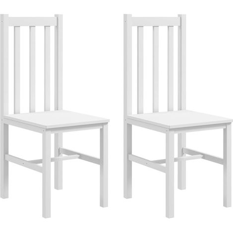 Deux chaises de cuisine, chaise de salle à manger blanc (1/5)