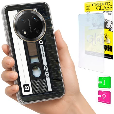 Étui pour Honor Magic7 Lite avec protection photo, coque arrière et verre trempé 9H (1/5)
