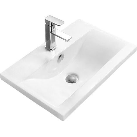 Mexen Emma lavabo empotrado en encimera 51 x 39 cm, blanco - 25055100 (1/2)