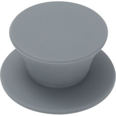 Poignée de Remplacement pour Couvercle en Verre poignée de Casserole Robuste Bouton de Couvercle Couvercle de Casserole Knauf Poignée Univers siliconée Echange 2 x Couleur gris (1/5)
