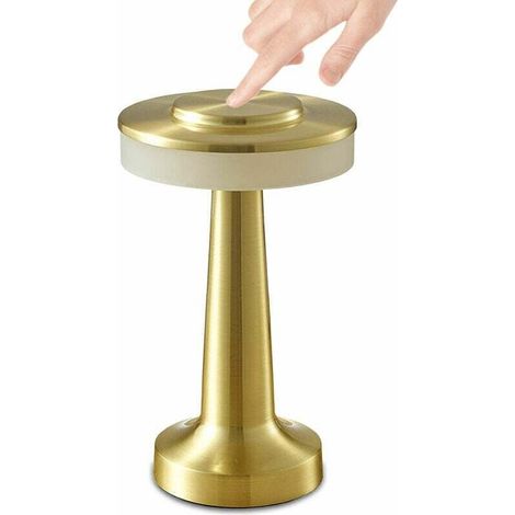 Lampada da tavolo senza fili, batteria integrata da 1800 mAh con funzione dimmer a 3 livelli, lampada da scrivania a LED con funzionamento a batteria (1/4)