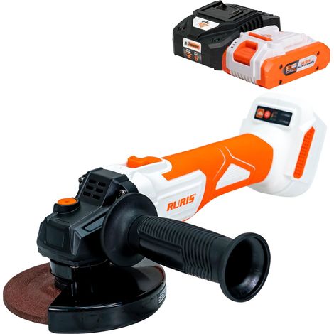 Meuleuse d’Angle Sans Fil RMX4125 125 mm Moteur Sans Balais, 2 Vitesses, 8500 tr/min, Disque de Ponçage Inclus Kit avec Batterie 20V 4Ah + Chargeur (1/5)