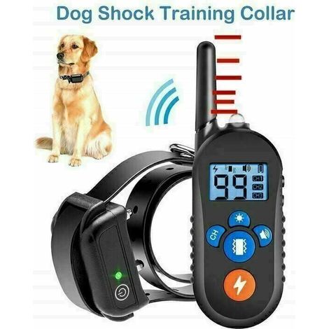 Thsinde – Wiederaufladbares Antibellhalsband für Hunde – 3 Modi (Vibration/Stromschlag/Ton) – Wasserdichter Empfänger – Fernbedienung mit 800 m Reichweite – Geeignet für Hunde von 7 bis 45 kg (1/4)