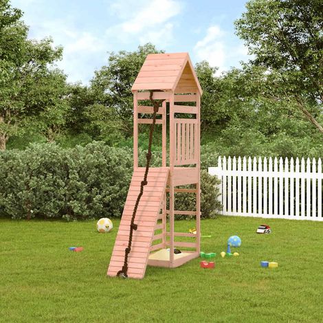 Maisonnette de jeu avec mur d'escalade Aire de Jeux Maison enfant exterieur bois massif Douglas 14326 (1/5)