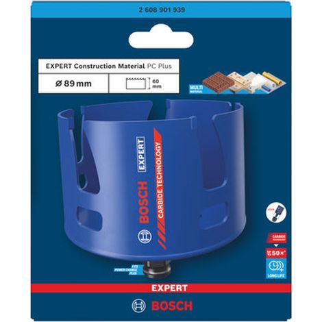 Bosch EXPERT Lochsäge Construction Material Power Change Plus, 92 x 60 mm