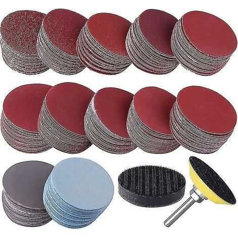 CREA 300 pièces disques abrasifs 50mm disques abrasifs grain 80 100 180 240 600 800 1000 1200 2000 3000 (1/5)