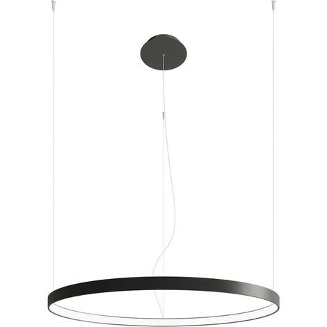 Ring Pendelleuchte Hängelampe Wohnzimmerleuchte schwarz LED Designleuchte L 78cm (1/5)