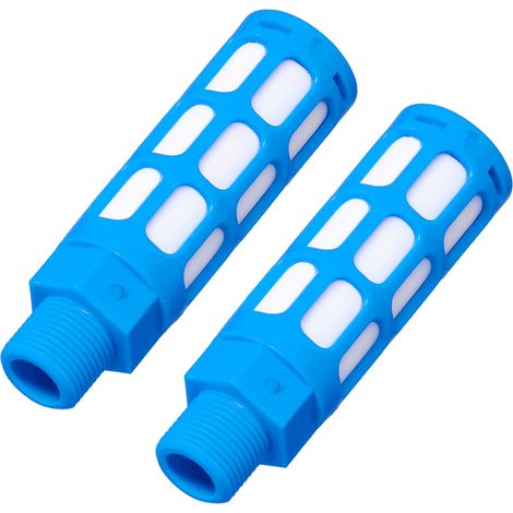 Silencieux pneumatique en plastique pour conduite d'air, contrôle du débit, silencieux d'échappement, raccord de compresseur, bleu, 25 pièces, PSU-04 (1/5)
