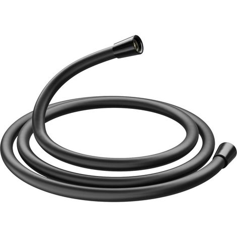 Brauseschlauch 2m Schwarz, Silikon, Knickschutz, Universal G1/2 Anschluss (1/5)