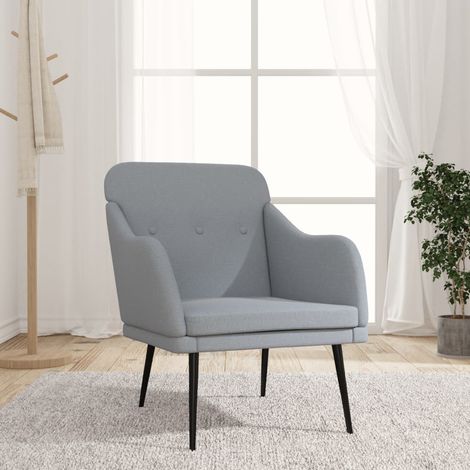Sessel Hellgrau 63x76x80 cm Stoff (1/5)