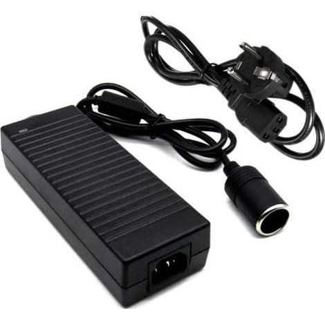 TOP CHARGEUR Convertisseur Transformateur Adaptateur Secteur Alimentation Chargeur AC 220V vers DC 12V 10A 120W Allume Cigare pour Glacière Électrique Mini Compresseur d'air Aspirateur Main Mini Frigo (1/3)