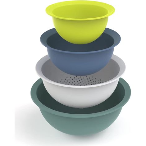 Caruba saladier plastique lot de 3 bols avec passoire multicolore (1/3)