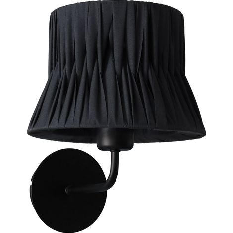 Aplique de pared CORA E27 40 W Encintado negro Negro (1/3)