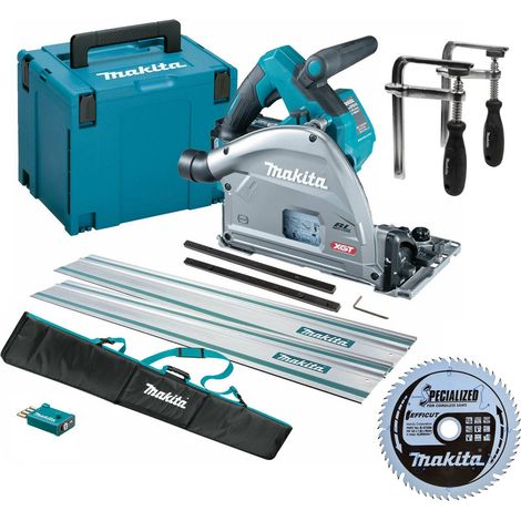 Makita SP001GZ03 40v MAX XGT Brushless Plunge Saw + 2x 1.5m Rails + Bag + Clamps (1/4)