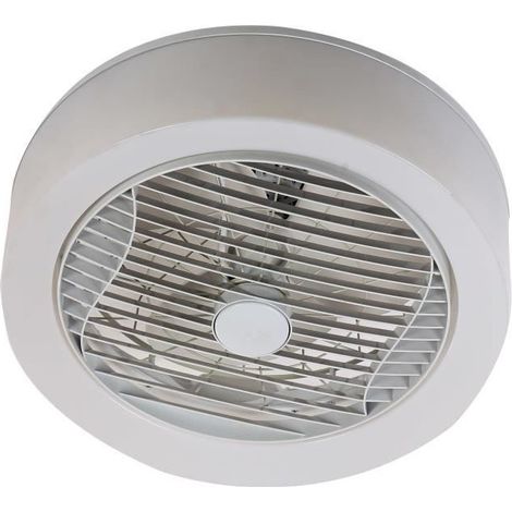 AIR-LIGHT CROWN - Ventilateur de plafond blanc Ø40cm 95W avec couronne d'éclairage LED