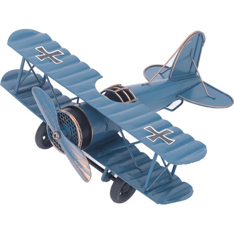 Retro-Metallflugzeugmodell, Vintage-Eisenflugzeugornament, dekorative, exquisite Flugzeugstatue für Büro, Schlafzimmer, Bücherregal (1/5)