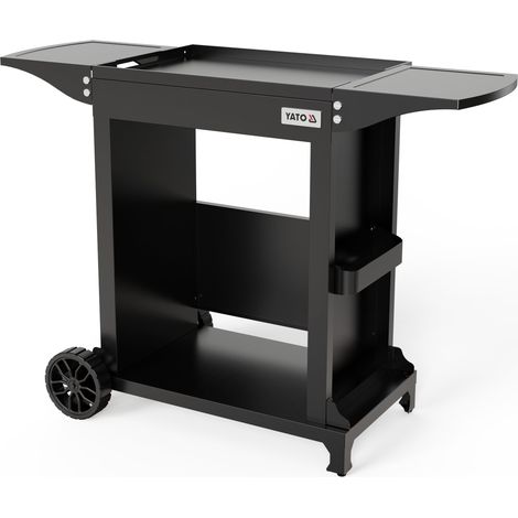 Grillwagen für Elektrogrill, klappbare Seitenablagen, mobil