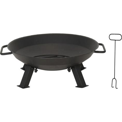PROGARDEN bandeja fuego 3 patas &43 atizador 46 cm , Bandeja fuego 3 patas &43 atizador 46cmMarca ProgardenIncluye: brasero y varillaMaterial: hierro resistenteMedidas