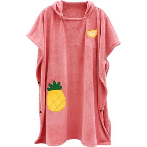 Peignoir Éponge Portatif - Serviette À Capuche En Microfibre - Pour Bain Douche Spa Plage Piscine - 1 Pièce (1/4)